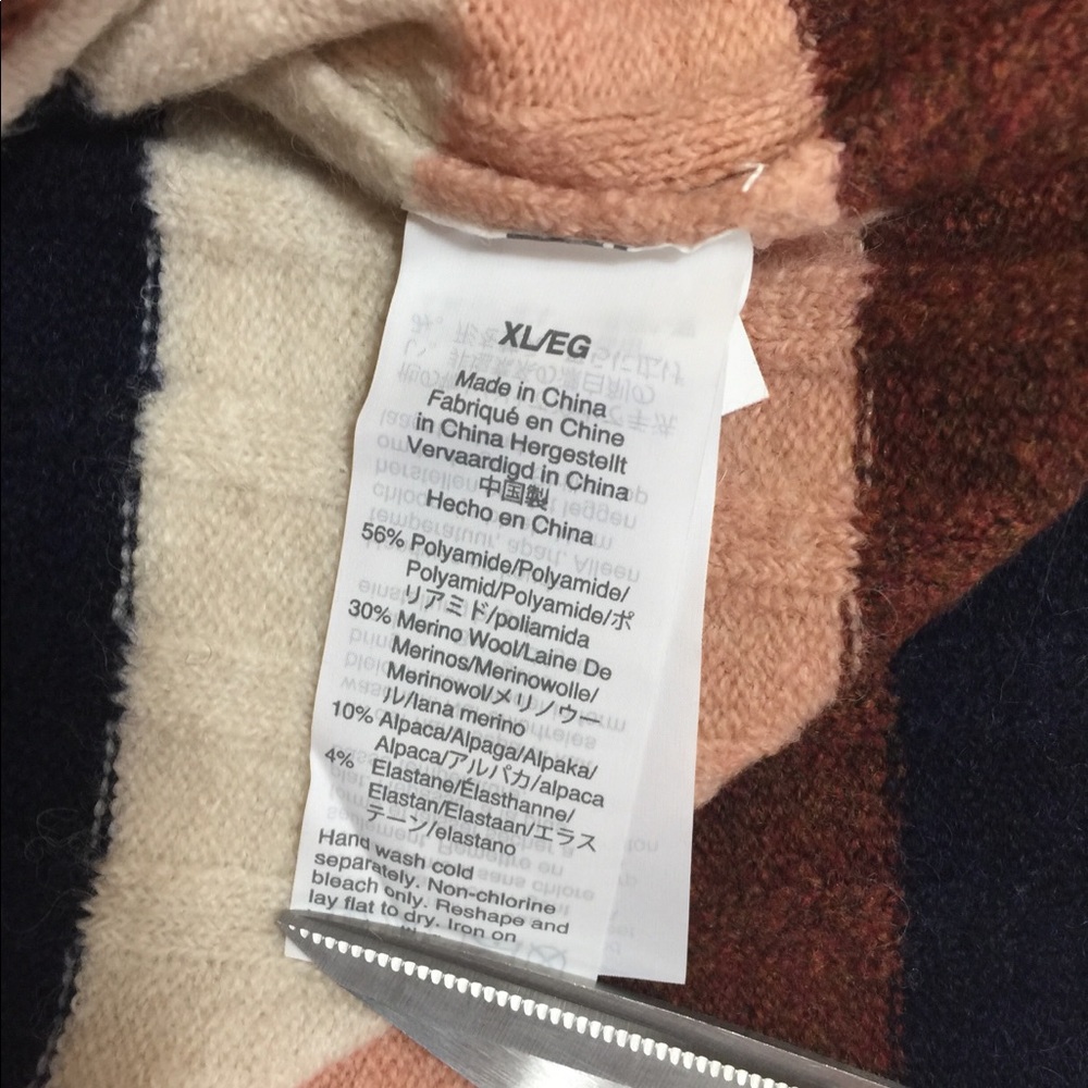Madewell Evercrest Ribbed Striped Mock Neck XL - Picture 8 of 8